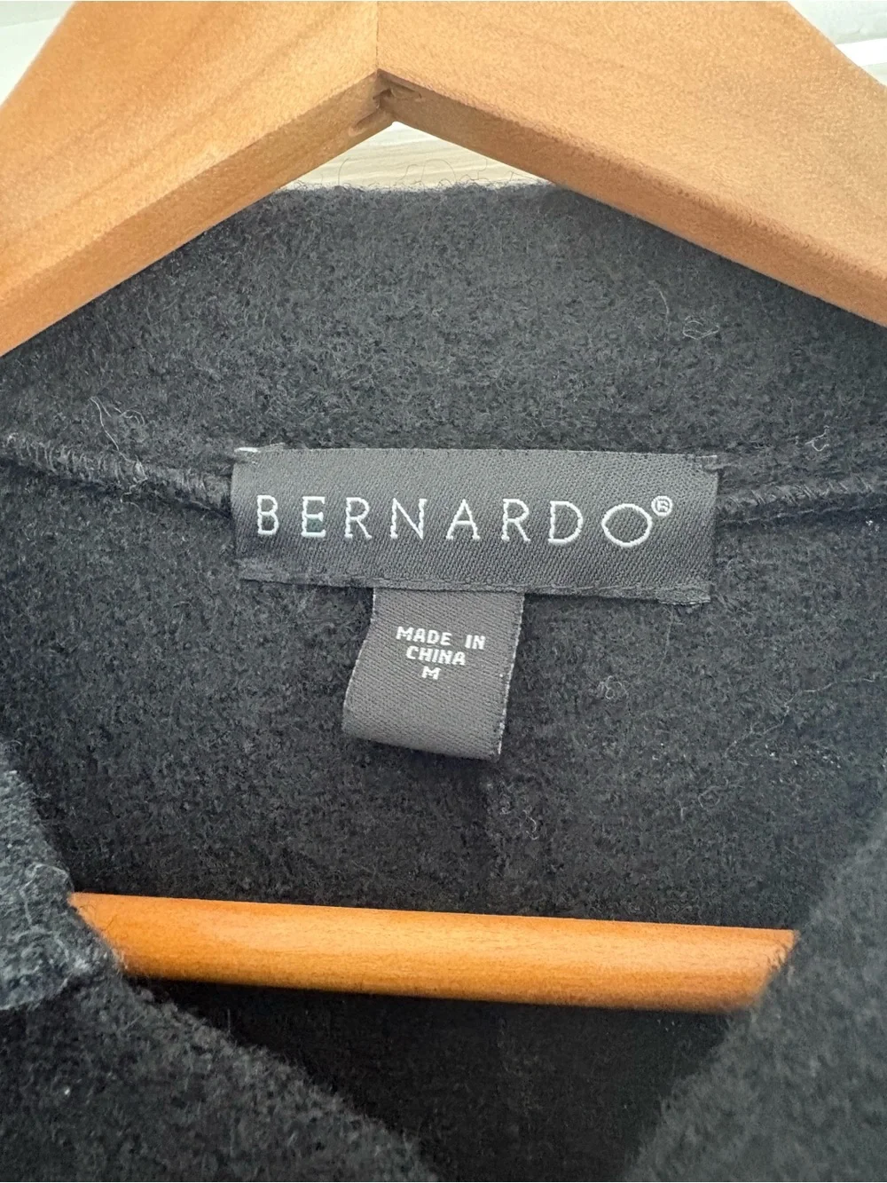 Bernardo Women’s Black Polyester Pea Coat- Size M